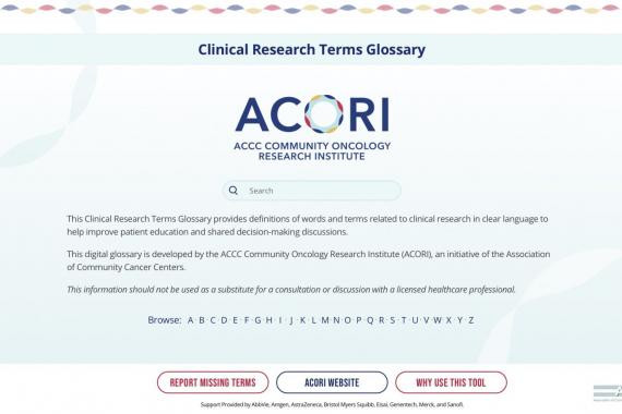 Screen Shot of ACORI Site