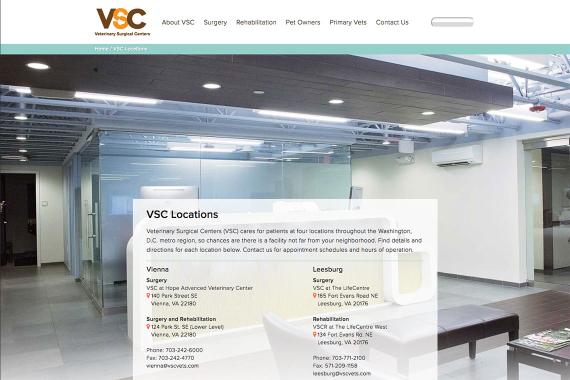 Veterinary Surgical Centers Website