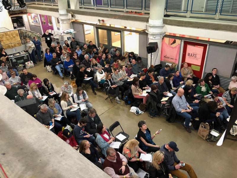 Torpedo factory audience in the Northern section
