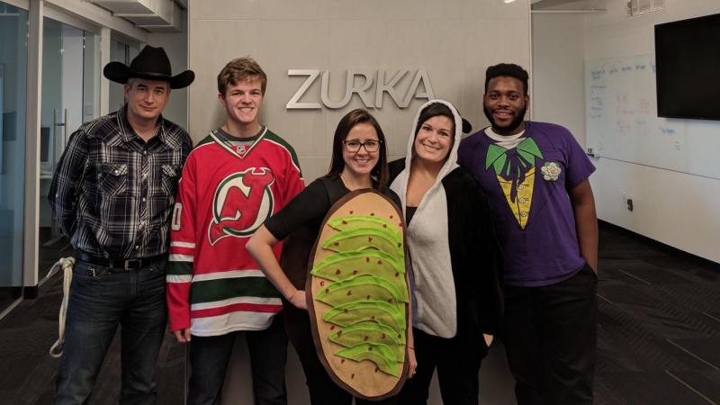 Zurka team in halloween costumes