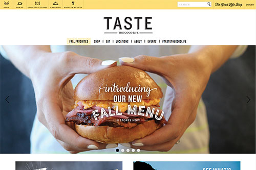 Taste Unlimited Site Example